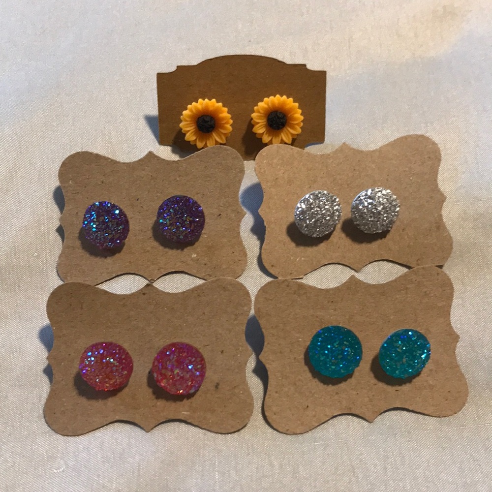 Resin earring pack